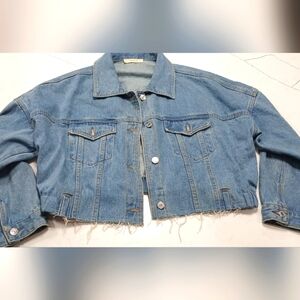 Mable Denim Cropped Jacket, Medium size, pre-owned excellent condition
